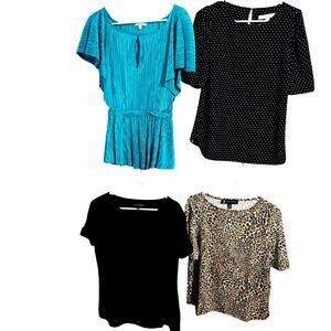 Women's Small 4 6 Tops Shirts Blouses Wholesale Bulk Lot of 4 M